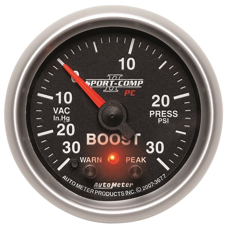 Sport-Comp II Vacuum/Boost Gauge 2-1/16" Electrical (Full Sweep)