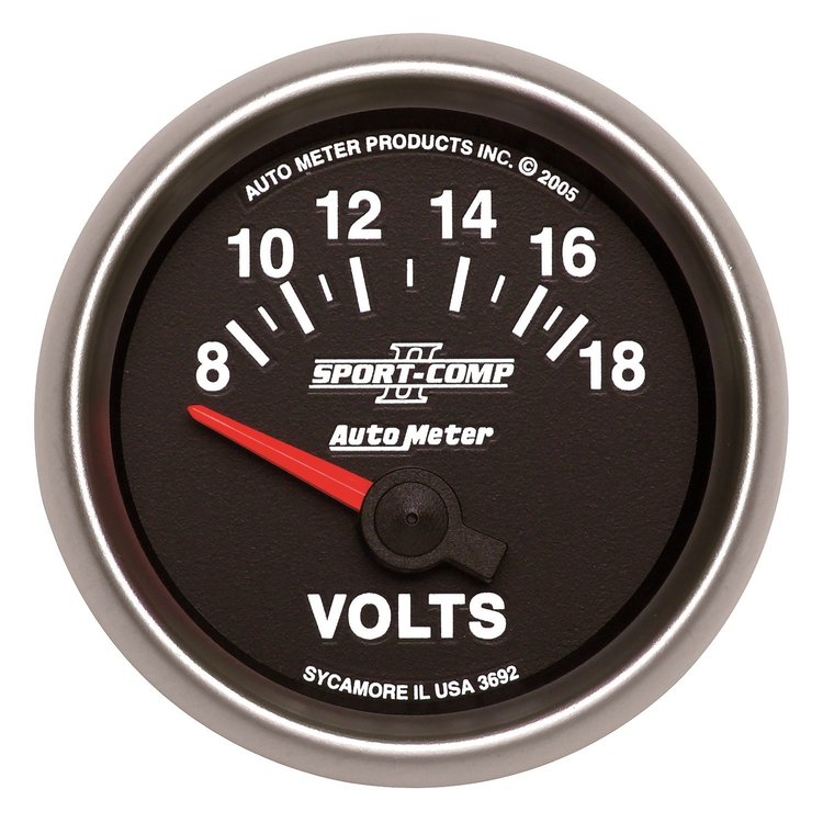 Sport-Comp II Voltmeter 2-1/16" Electrical (Short Sweep)