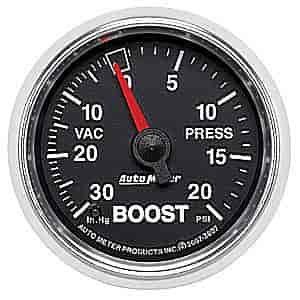 GS Series Vacuum/Boost Gauge 2-1/16", Mechanical