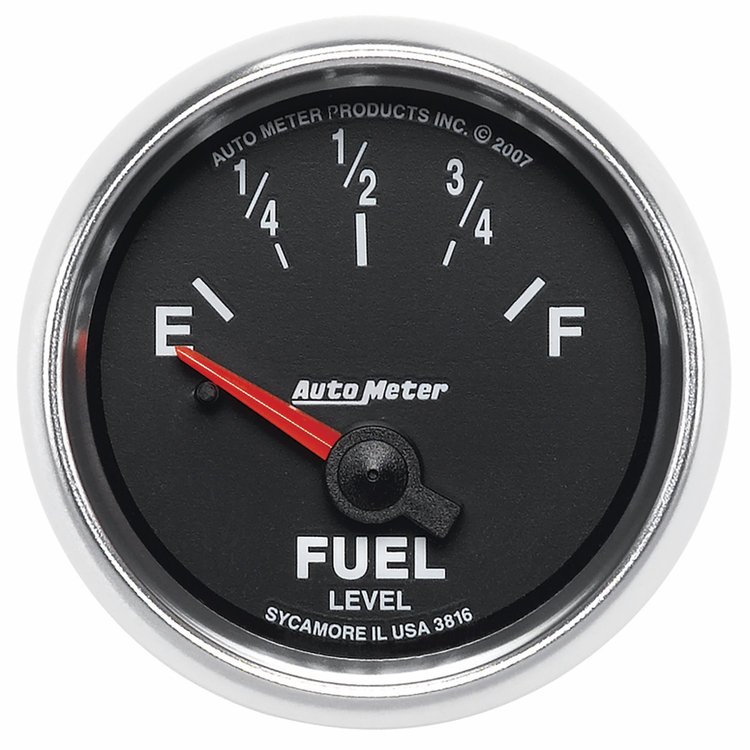 GS Series Fuel Level Gauge 2-1/16", Electrical (Short Sweep)