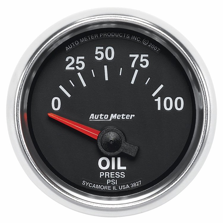 GS Series Oil Pressure Gauge 2-1/16", Electrical (Short Sweep)