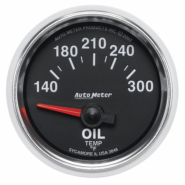GS Series Oil Temperature Gauge 2-1/16", Electrical (Short Sweep)