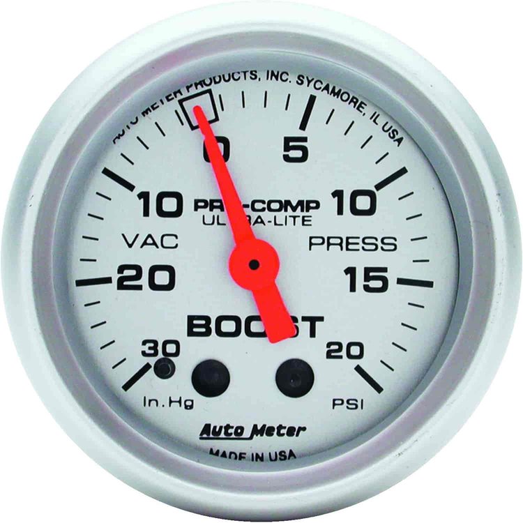 Ultra-Lite Vacuum/Boost Gauge 2-1/16" mechanical