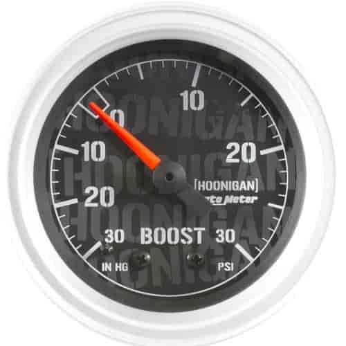 Officially Licensed Hoonigan Vac/Boost Gauge 2-1/16" Mechanical