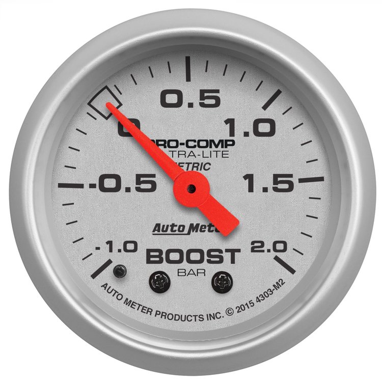 Ultra-Lite Vacuum/Boost Gauge 2-1/16" mechanical