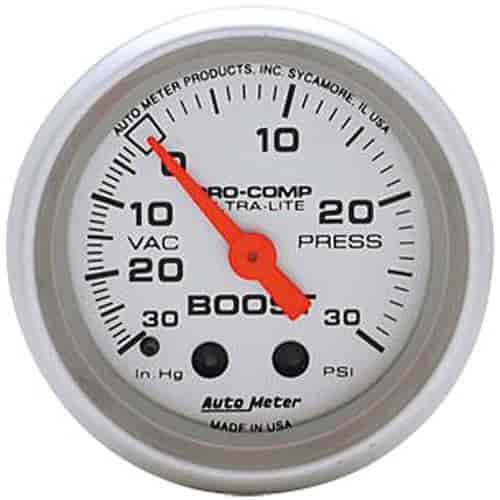 Ultra-Lite Vacuum/Boost Gauge 2-1/16" mechanical