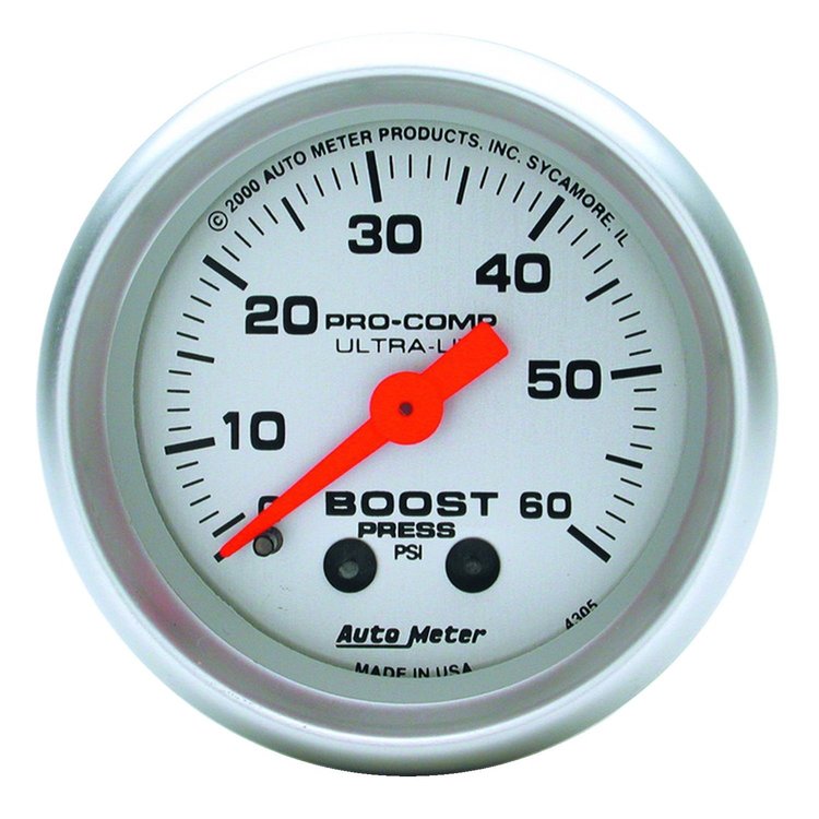 Ultra-Lite Boost Gauge 2-1/16" mechanical