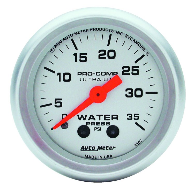 Ultra-Lite Water Pressure Gauge 2-1/16" mechanical