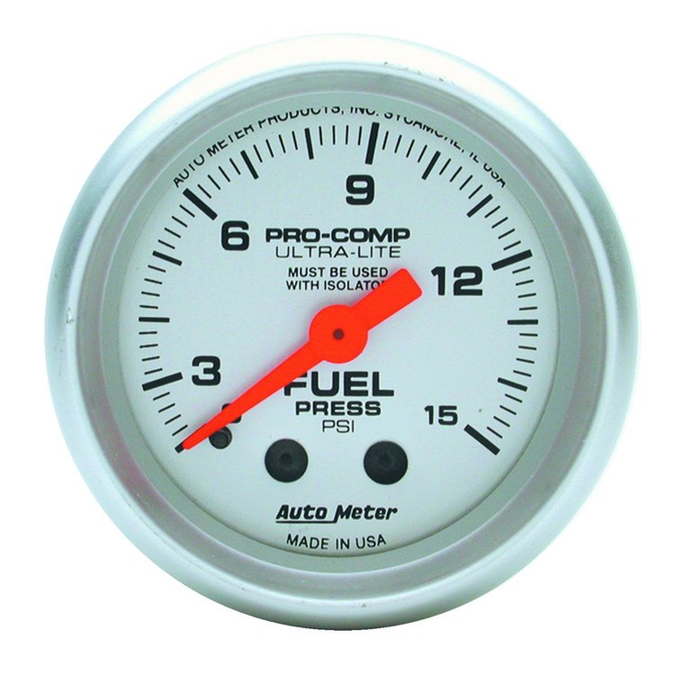 Ultra-Lite Fuel Pressure Gauge 2-1/16" mechanical
