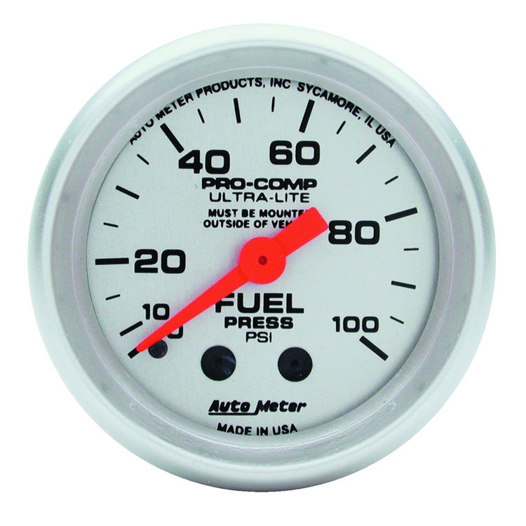 Ultra-Lite Fuel Pressure Gauge 2-1/16" mechanical