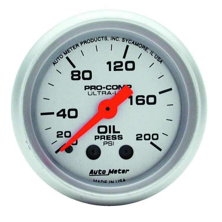 Ultra-Lite Oil Pressure Gauge 2-1/16" mechanical