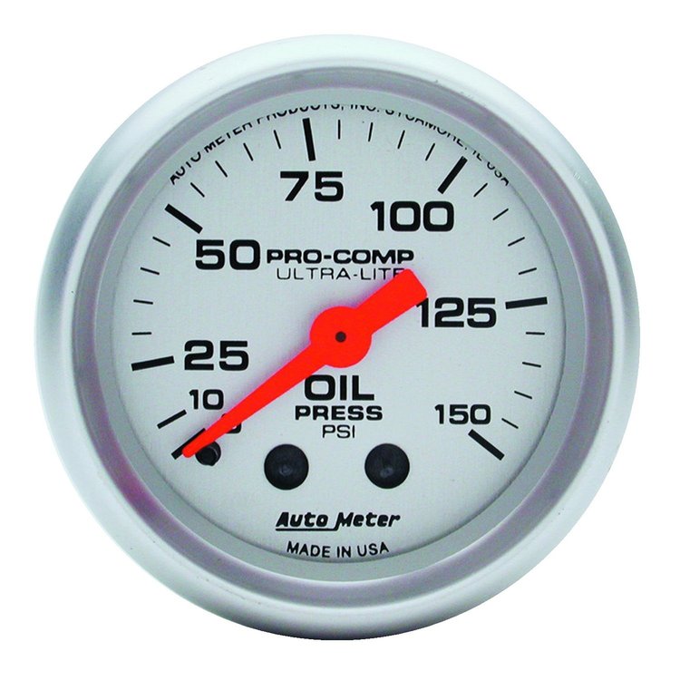 Ultra-Lite Oil Pressure Gauge 2-1/16" mechanical