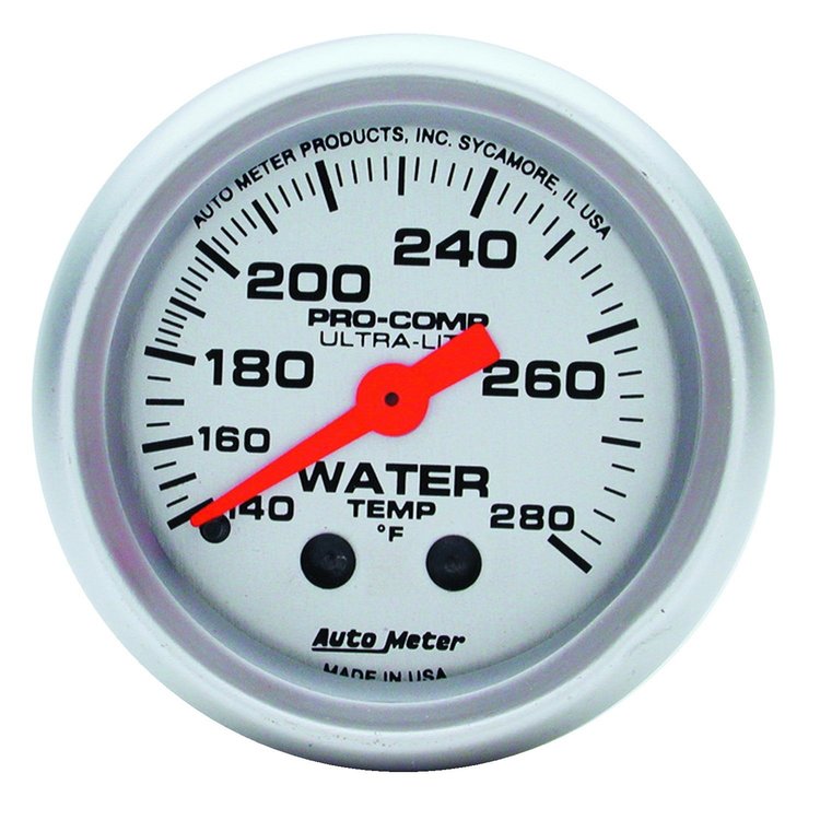 Ultra-Lite Water Temperature Gauge 2-1/16" mechanical