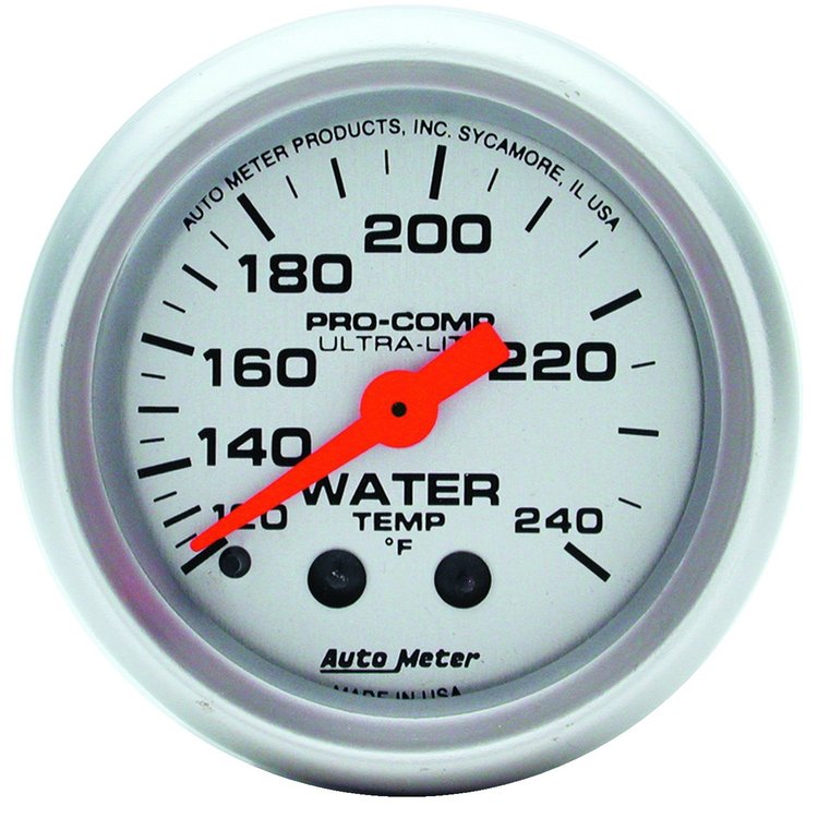 Ultra-Lite Water Temperature Gauge 2-1/16" mechanical