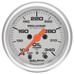 Ultra-Lite Oil Temperature Gauge 2-1/16" electrical