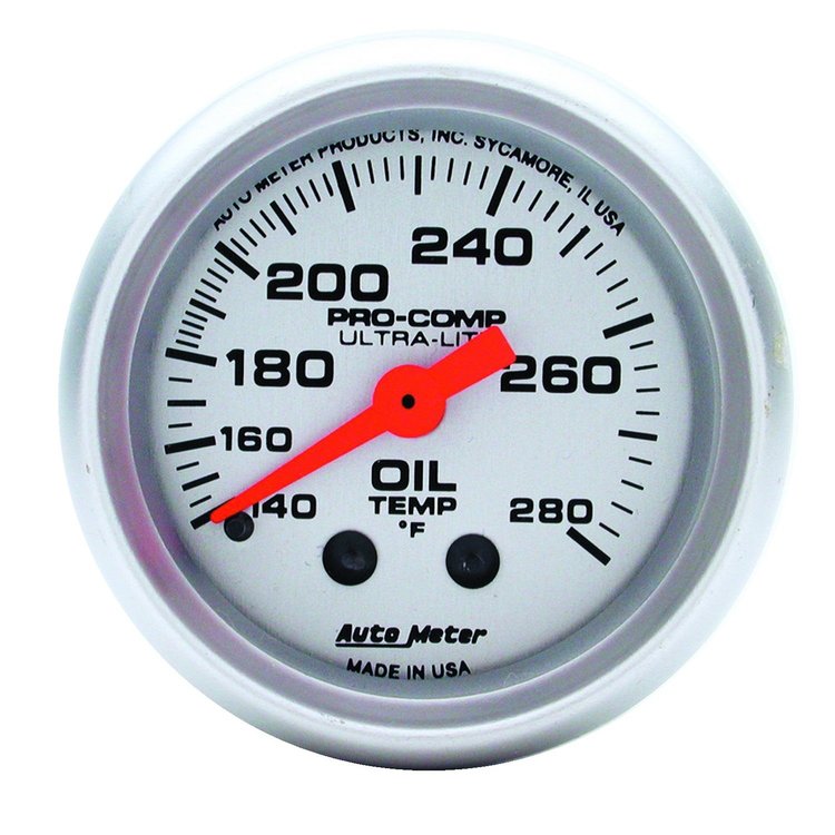 Ultra-Lite Oil Temperature Gauge 2-1/16" mechanical