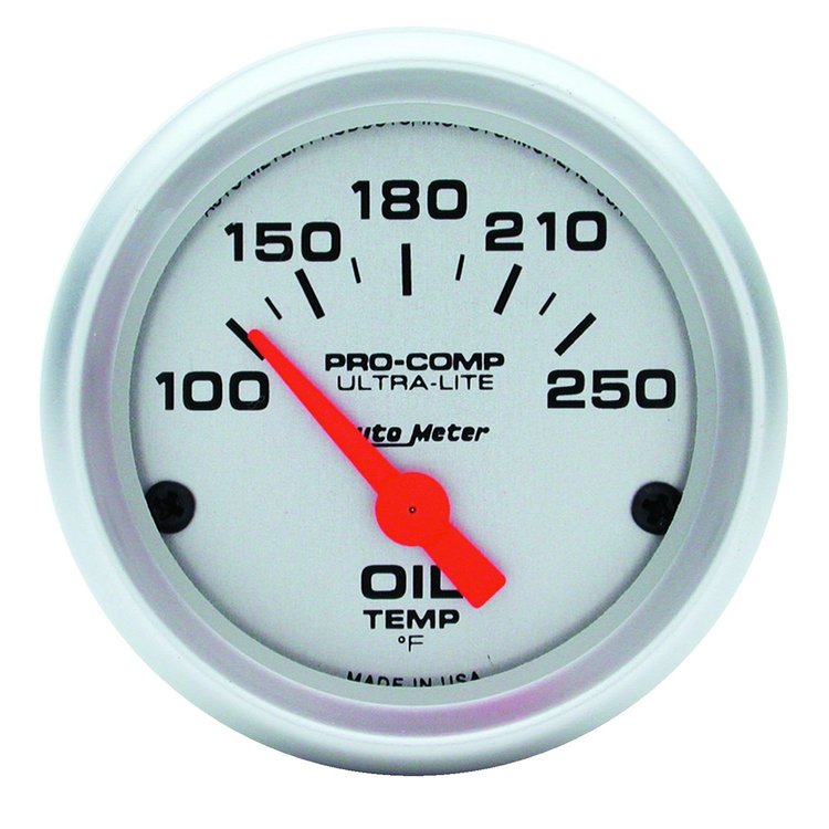 Ultra-Lite Oil Temperature Gauge 2-1/16" electrical