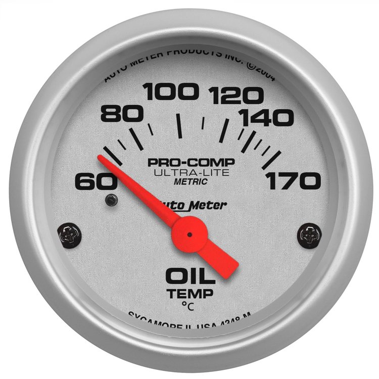 Ultra-Lite Oil Temperature Gauge 2-1/16" electrical