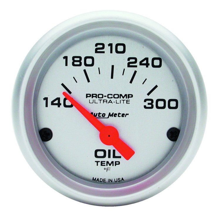 Ultra-Lite Oil Temperature Gauge 2-1/16" electrical