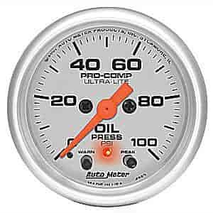 Ultra-Lite Oil Pressure Gauge 2-1/16" electrical