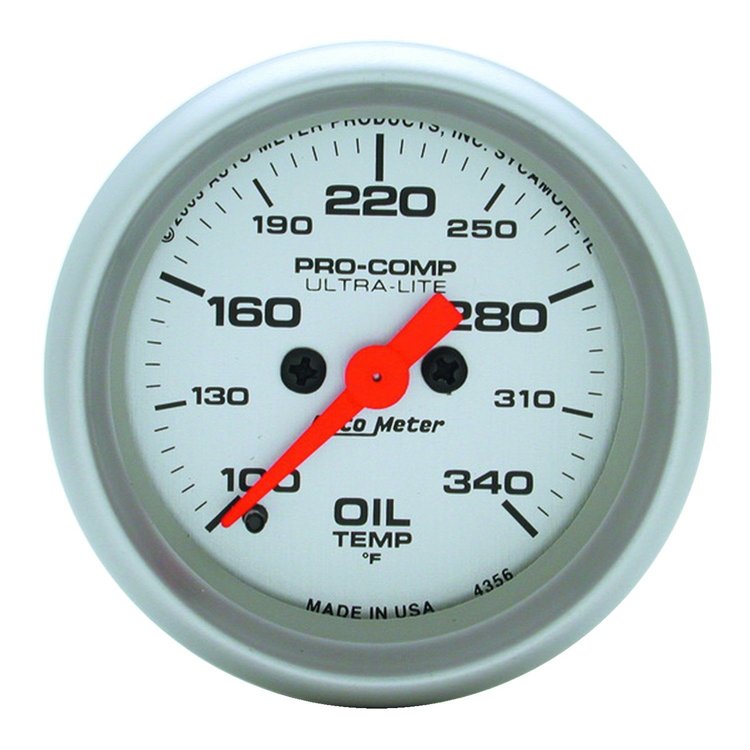 Ultra-Lite Oil Temperature Gauge 2-1/16" electrical