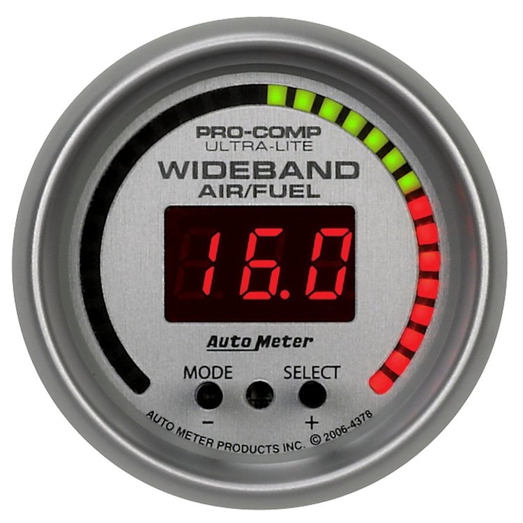 Ultra-Lite Wideband Air/Fuel Gauge 2-1/16" digital