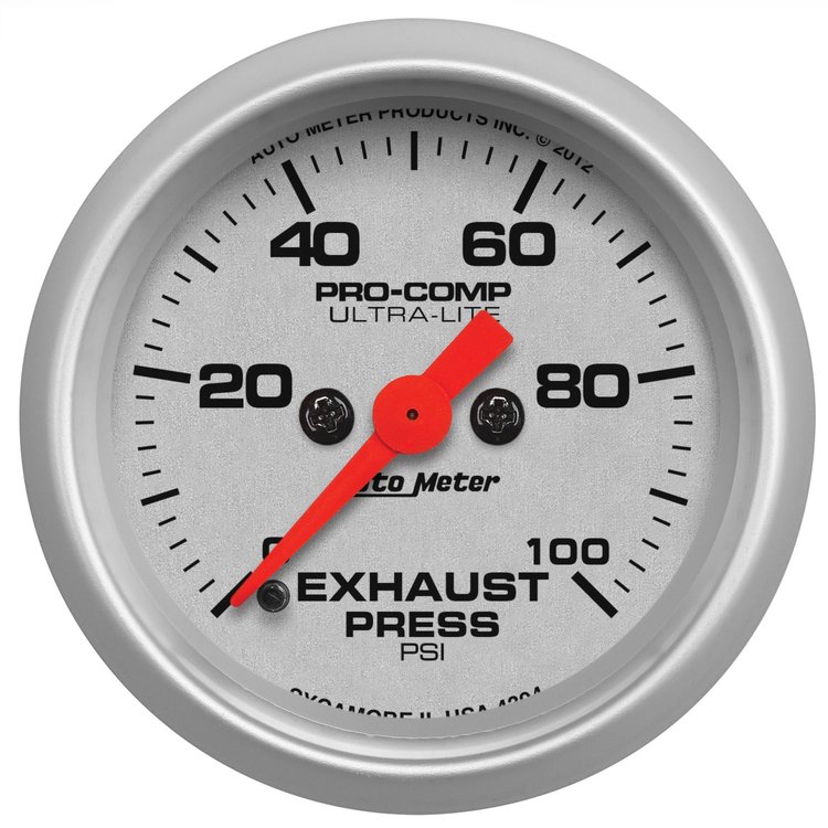 Ultra-Lite Exhaust (Drive) Pressure Gauge 2-1/16" Electrical
