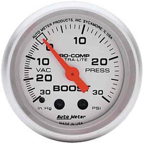 Ultra-Lite Vacuum/Boost Gauge 2-5/8" mechanical
