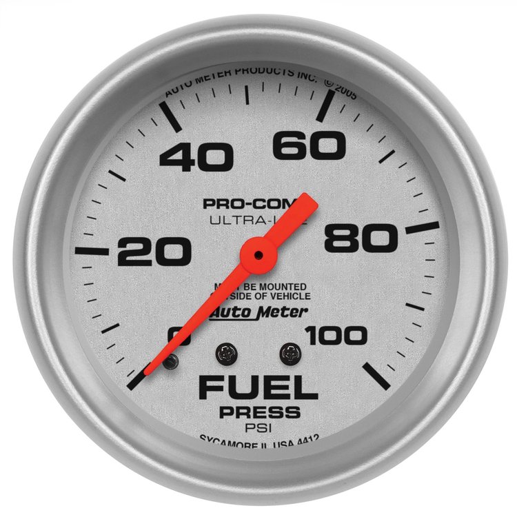 Ultra-Lite Fuel Pressure Gauge 2-5/8" mechanical