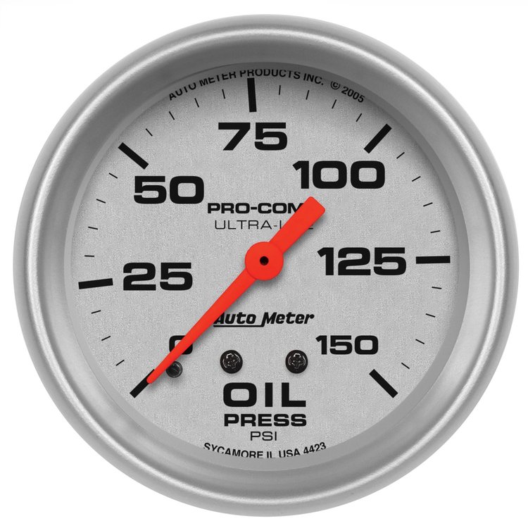 Ultra-Lite Oil Pressure Gauge 2-5/8" mechanical