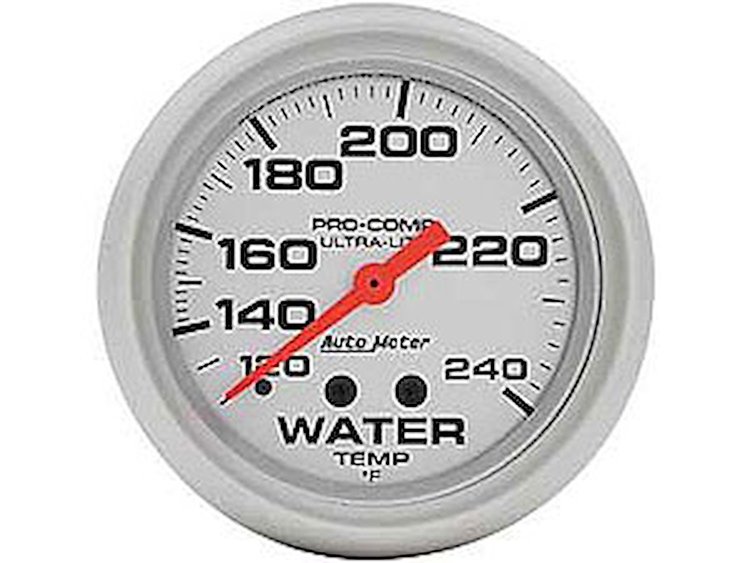 Ultra-Lite Water Temperature Gauge 2-5/8" mechanical