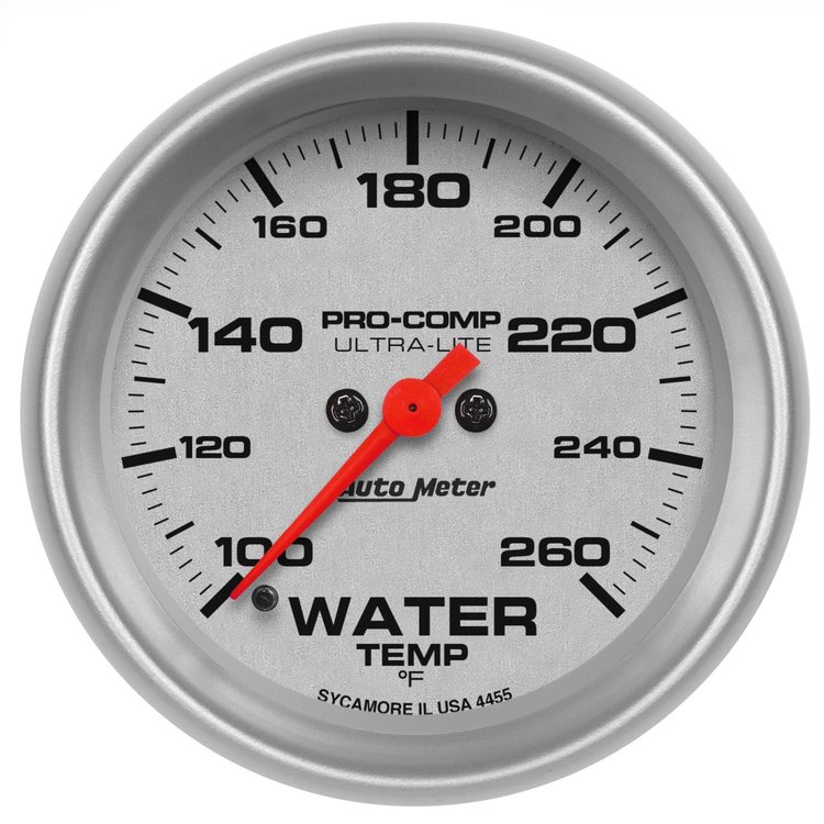 Ultra-Lite Water Temperature Gauge 2-5/8" full sweep electrical