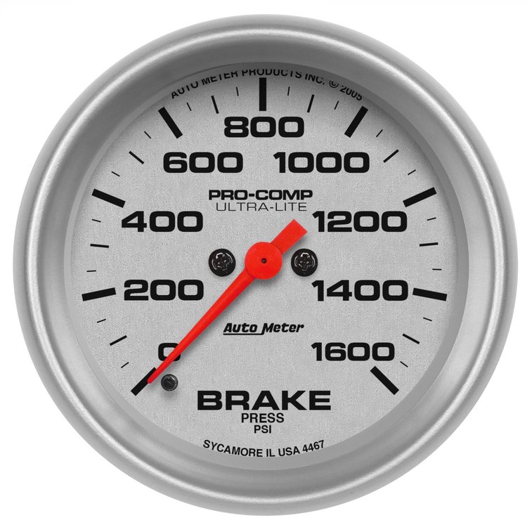 Ultra-Lite Brake Pressure Gauge 2-5/8" electrical