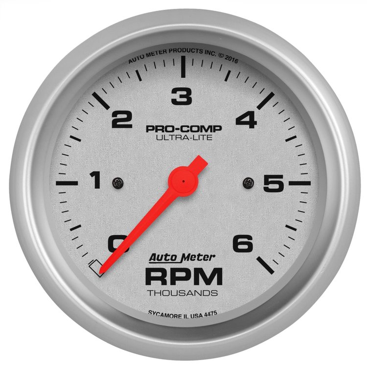 Ultra-Lite In-Dash Tachometer 3-3/8" Electrical 6,000 RPM