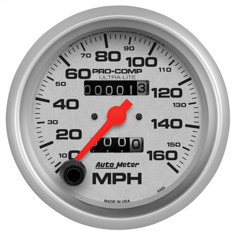 Ultra-Lite In-Dash Speedometer 3-3/8" mechanical