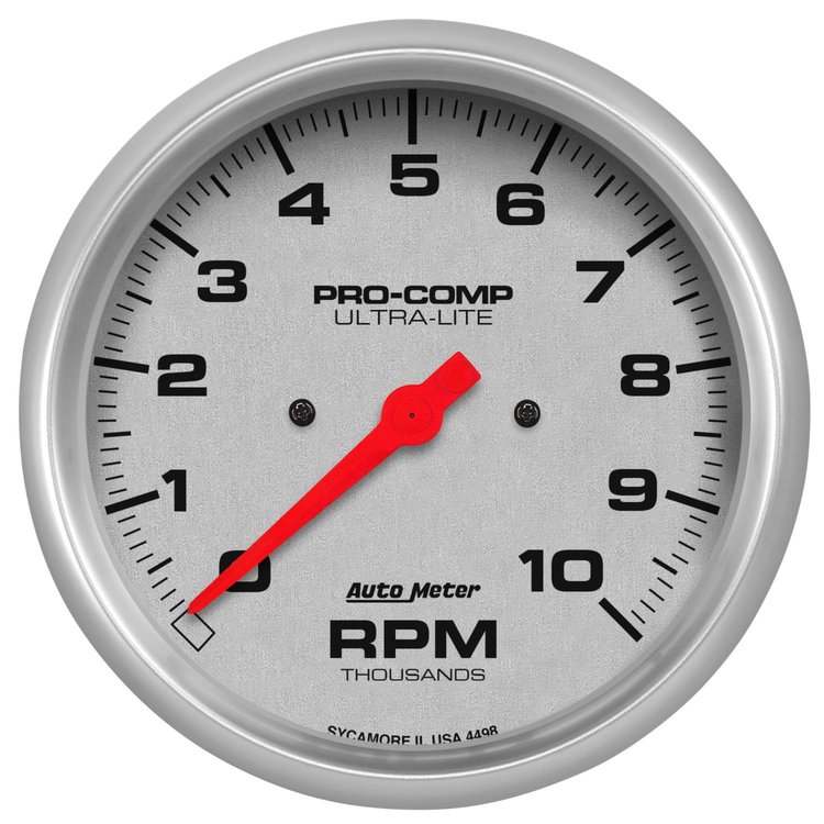 Ultra-Lite Single-Range Tachometer 5" electrical, in-dash mount