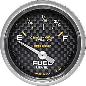 Carbon Fiber Fuel Level Gauge Fits most 1965-Up GM vehicles