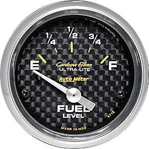 Carbon Fiber Fuel Level Gauge Fits most custom applications