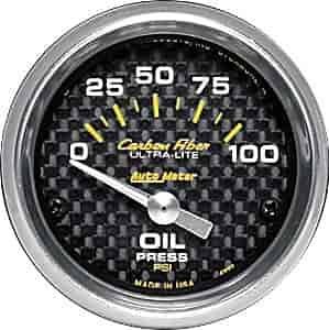 Carbon Fiber Oil Pressure Gauge 2-1/16" electrical