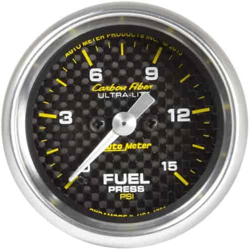 Carbon Fiber Fuel Pressure Gauge 2-1/16" electrical