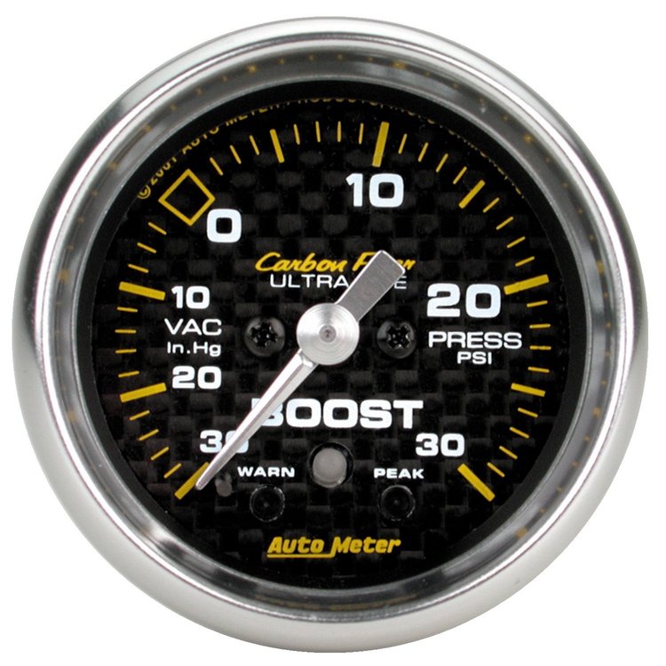 Carbon Fiber Vacuum/Boost Gauge 2-1/16" electrical