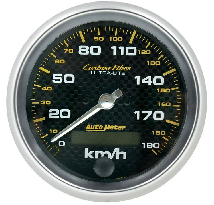 Carbon Fiber In-Dash Speedometer 3-3/8" electrical