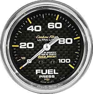 Carbon Fiber Fuel Pressure Gauge 2-5/8" mechanical