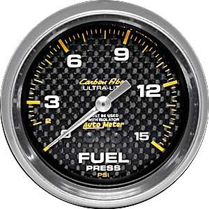 Carbon Fiber Fuel Pressure Gauge 2-5/8" mechanical