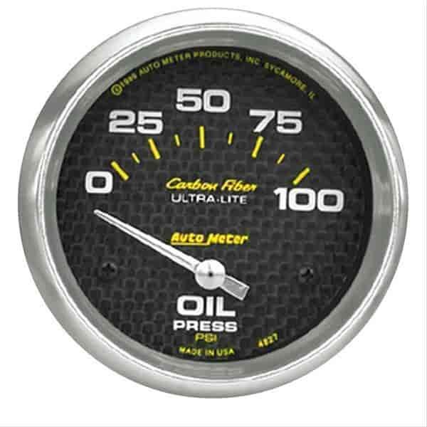 Carbon Fiber Oil Pressure Gauge 2-5/8" electrical