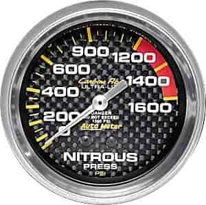 Carbon Fiber Nitrous Gauge 2-5/8" mechanical
