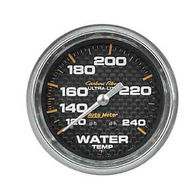 Carbon Fiber Water Temperature Gauge 2-5/8" mechanical