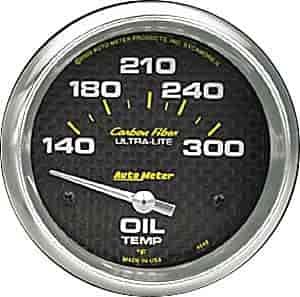 Carbon Fiber Oil Temperature Gauge 2-5/8" electrical