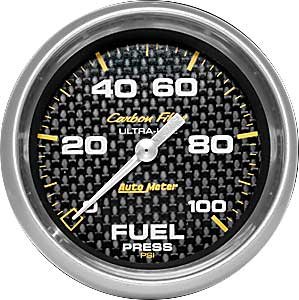 Carbon Fiber Fuel Pressure Gauge 2-5/8" electrical