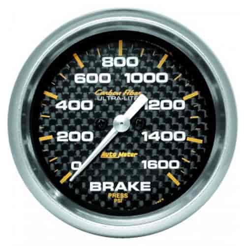 Carbon Fiber Brake Pressure Gauge 2-5/8" electrical